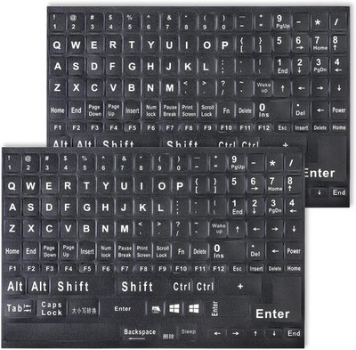 Pink Keyboard Replacement Letters 2 Pack Universal English Computer Stickers, Keyboard Replacement ...