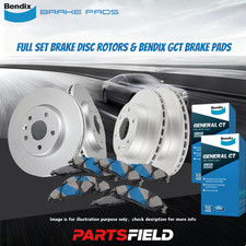 Full Set Disc Rotors+Bendix GCT Brake Pads for Toyota RAV 4 A30 A40 ALA49 05-19