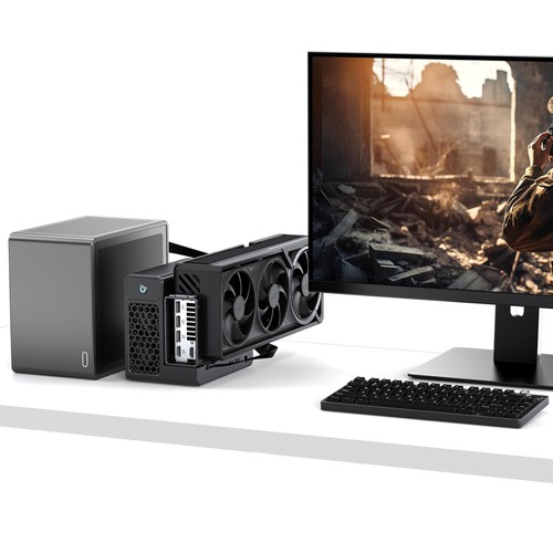 Instock GPD G2 MCIO 8i +USB4 V2.0 Dual-Port eGPU Dock 800W ATX 3.1 - Picture 12 of 13
