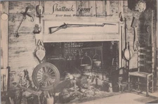 Shattuck Farm River Road West Andover MA Colonial Kitchen Postcard