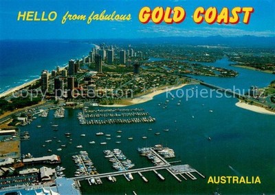 Gold Coast Australia View over the Spit Marina Sheraton Mirage and sandy beaches
