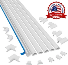 Cubrecables autoadhesivo semicircular de 9 m, cubrecables semicircular, NUEVO US