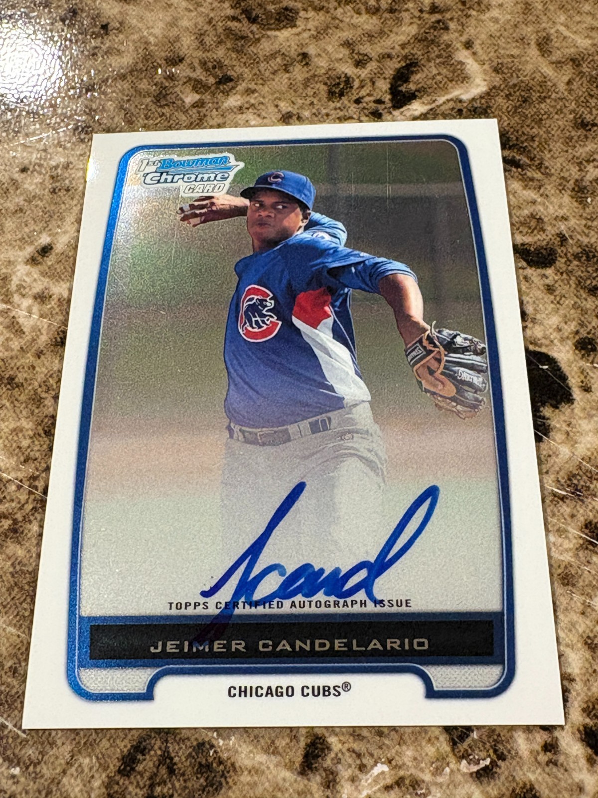 JEIMER CANDELARIO 2012 Bowman Chrome Prospects Autograph #BCP20 Cubs 1st