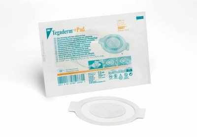 Tegaderm Plus Pad Film Dressing with Nonadherent Pad 3-1/2'' x 4-1/8'',3587, 100CS