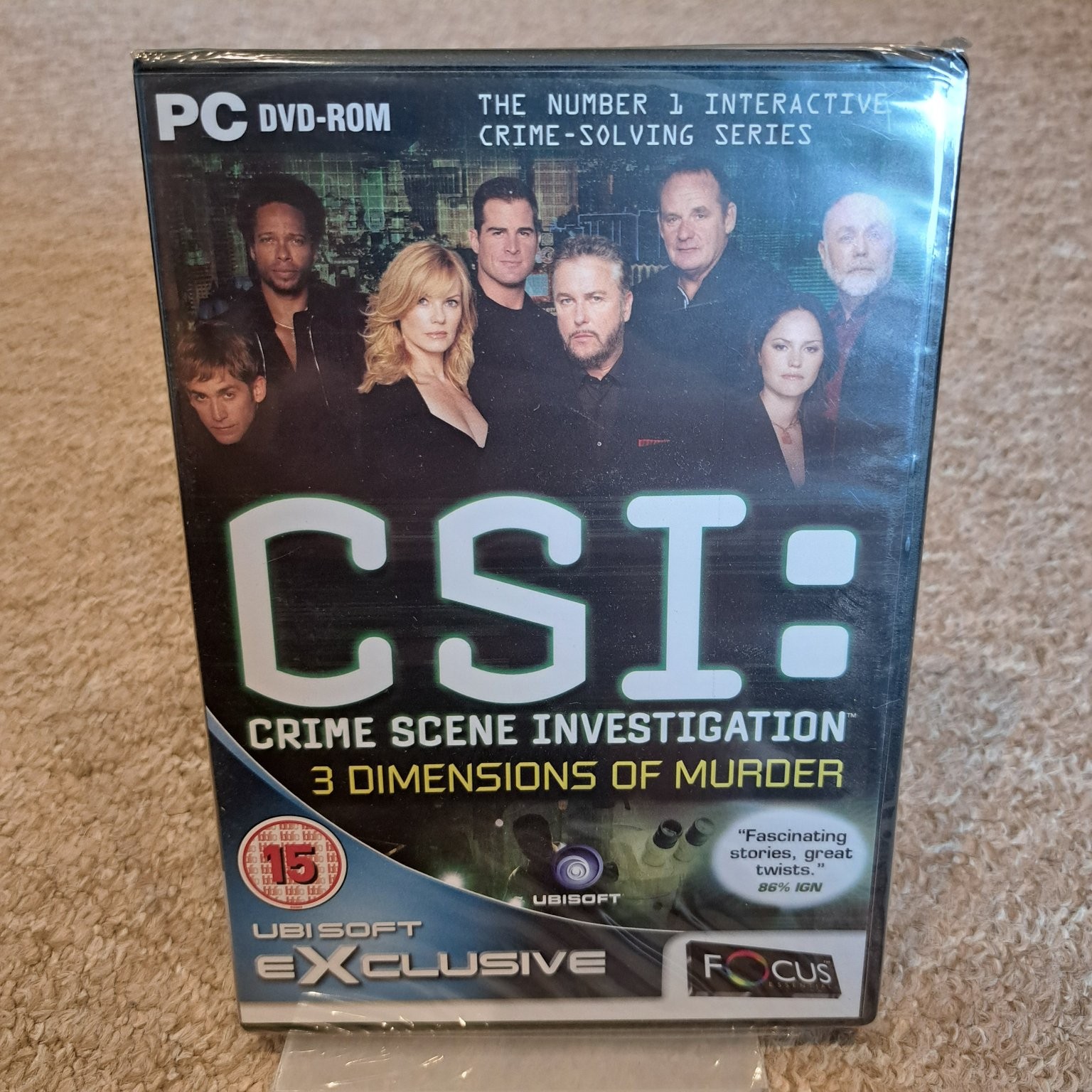 Ubisoft CSI Crime Scene Investigation 3 Dimensions of Murder PC DVD-ROM Sealed