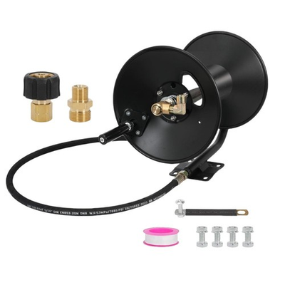 #ad #ad 4000 PSI 100FT 3 8quot; NPT Heavy Duty Steel Pressure Washer Hose Reel $97.49