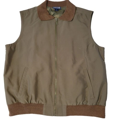 Sunderland of Scotland Golf Vest Olive Green Full Zip Light Weight Size L video thumbnail