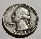 1952‑D Washington Quarter • 90% Silver • Circulated • X122