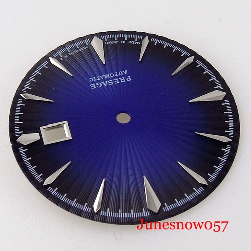 Watch Parts 35MM Sterile Black/Blue/Green Watch Dial Fit NH35A NH36A NH34SKX SRP - Picture 5 of 17