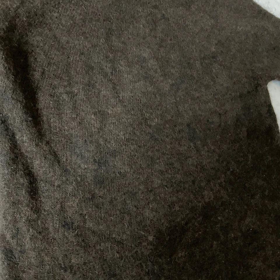 Max Studio brown/grey Long Sleeve Crew Neck Sweater Medium Mohair Blend - Image 3 of 4