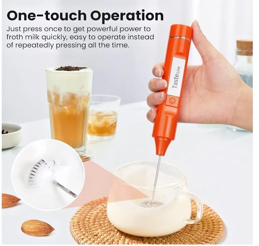 Milk Frother Handheld Electric Whisk Foam Maker Portable Milk Foamer Tastelive Milk Frother Handheld Electric Whisk Foam Maker Portable Milk Foamer Tastelive