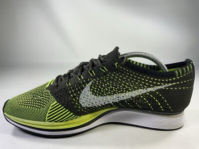 Nike Flyknit Racer Volt Black Sequoia Neon Yellow Green Mens