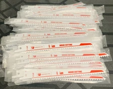 (100) 6" RECIP WOOD CUTTING SAWZALL BLADES 6-TPI For use on Wood