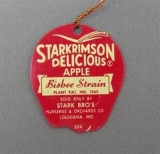 Stark Bro's Nurseries STARKRIMSON DELICIOUS APPLE Bisbee Tin Louisiana Missouri