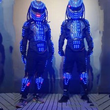 Remote LED Robots Costume Suit DJ Party Show Halloween Glow Night Light Clothing