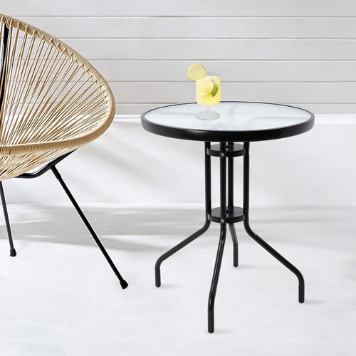 Patio Round Side Table Outdoor & Indoor Small End Table Coffee Bistro Table