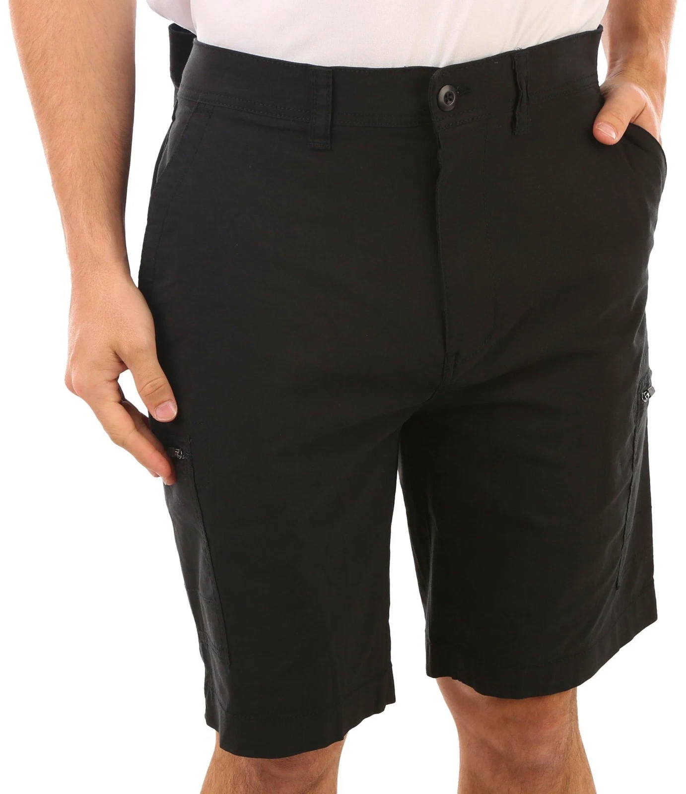 WEARFIRST Mens Black Cargo Shorts, 30