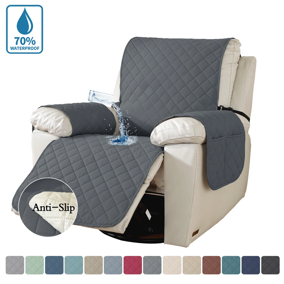 Fundas de silla reclinables impermeables con brazos funda de sofá reclinable para sala de estar Foto 2 de 4