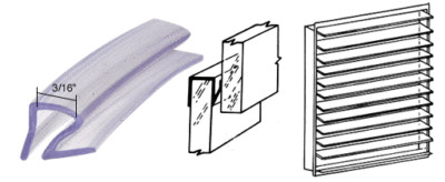 CRL Clear Jalousie and Louver Slat Vinyl - 36 ft