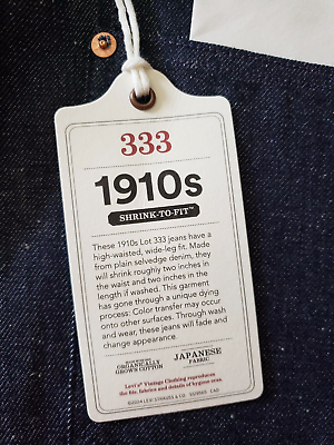 LEVI'S 1910s Lot 333 LVC Vintage Clothing 501 xx Selvedge LEVI'S 1910s Lot 333 LVC Vintage Clothing 501 xx Selvedge