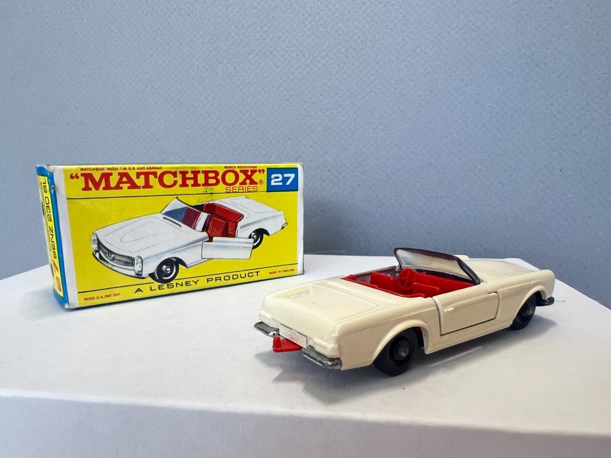 Matchbox Lesney REGULAR WHEELS # 27 Mercedes *F BOX* | eBay