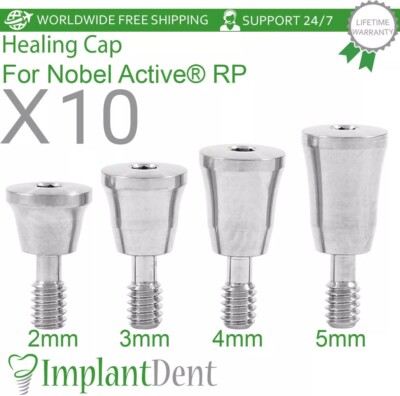 10x Dental Healing Cap Regular Platform RP Conical Connection Hex 2,65mm