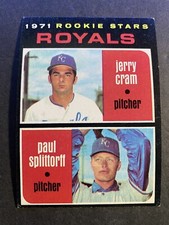 1971 Topps Baseball Royals Rookies Jerry Cram/Paul Splittorff Rookie Card #247. rookie card picture