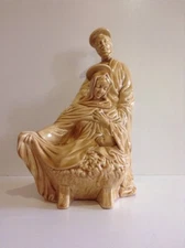 Ceramic Nativity Sculpture Statue Piece Signed "Kim" Atlantic Mold Rare