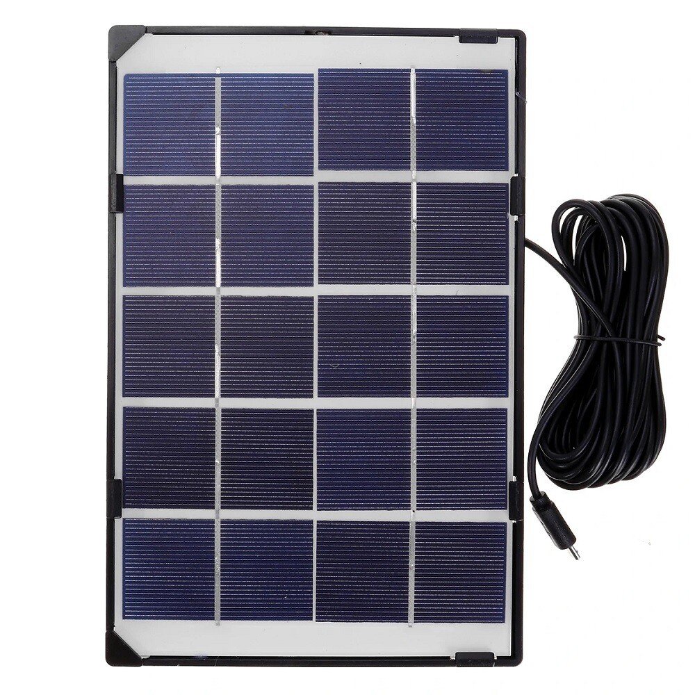5W Waterproof Solar Panel for Security Camera with Mini USB Charger