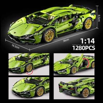 Lamborghini Sian Neubau Bausteine Technic 1280 Bauteile