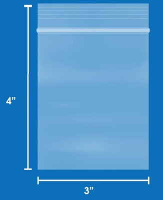 #ad Clear Reclosable Plastic 2 Mil Bags Poly Jewelry Zipper Baggies $11.39