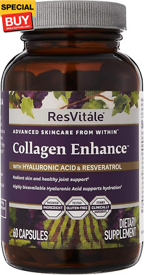 Collagen Enhance - Beauty Supplement with Hyaluronic Acid & Resveratrol - 60 Cap
