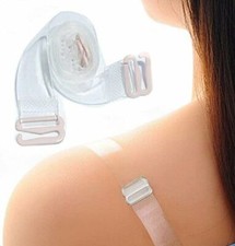 Clear Transparent Invisible Adjustable Shoulder Bra Straps 15mm width 38cm
