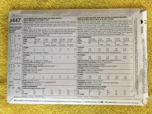 Simplicity Patterns ~ All are Baby Patterns 7-24 LBS * ~ * ~ * ~ * Listing 2428 - Picture 67 of 81
