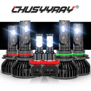 9005 9006 H11 LED Kit de lumière de phares de Combo Ampoules de faisceau haut bas blanc 6500K