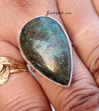 Pear Tibetan Turquoise Ring 925 Sterling Silver Ring Gift Item All Size MO5259