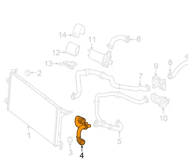MERCEDES BENZ GLE W166 Radiator Coolant Hose A1665003475 NEW  