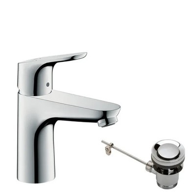 Hansgrohe Focus Einhebel-Waschtischmischer 100 mit Zugstangen-Ablaufgarnitur
