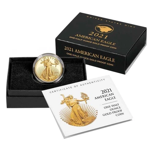 2021-W American Gold Eagle 1/2 oz Proof — photo from the most recent tracked eBay sale