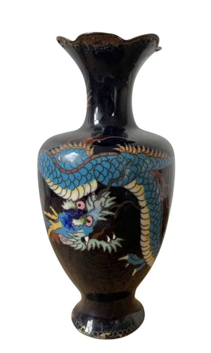 亚洲古董景泰蓝龙在中国古董花瓶| eBay