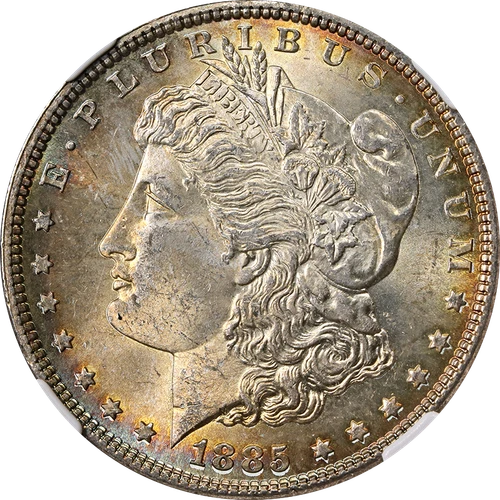 1885-P Morgan Silver Dollar NGC MS64 - Nice Toning