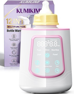 12 in 1 Fast Baby Bottle Warmer with Even Heating No Hot Spots, Night Mode, S...