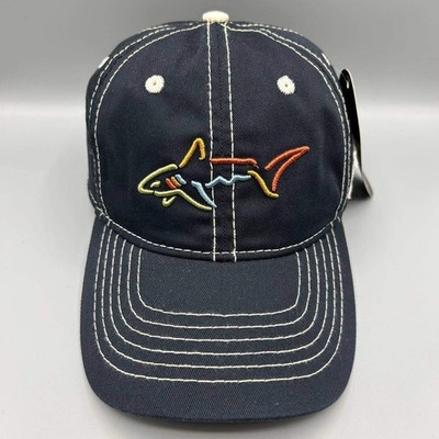 Greg Norman Golf Hat Men Blue Embroidered Strap Back Cap Cotton New