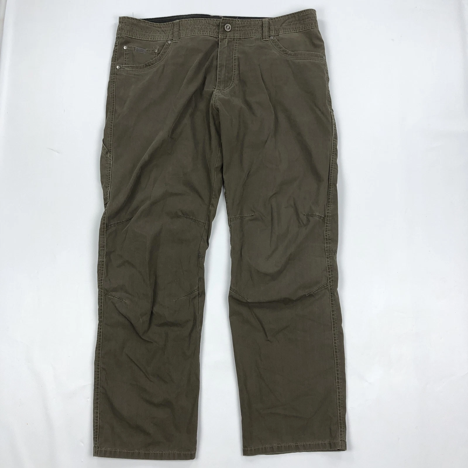 KUHL REVOLVR Men's Pants Size 40x32 Olive Green Brown Hybrid Fabric Outdoor