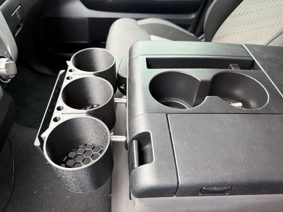 3 件杯架 - 替换前中心座椅头枕 - 适合 2014 - 2021 年丰田 Tund — 第 4/4 张图片