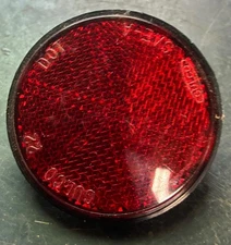 Vintage Gulco 22 Schwinn Bicycle 2 1/4" Reflector Black Plastic Back