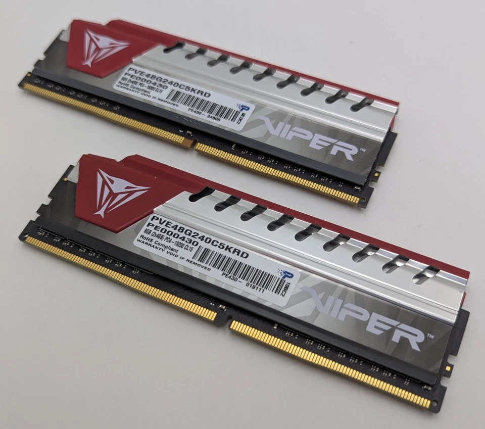 Patriot Viper Elite 8GB Kit (2x4GB) DDR4 2400 MHz PC4-19200 RAM (PVE48G240C5KRD) - Image 3 of 4