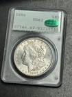 1886 P Morgan Silver Dollar PCGS MS62 CAC OGH Rattler Gem BU $1 Coin (3509)