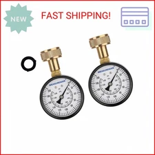Measureman 2-1/2" Water Pressure Test Gauge, 3/4" Female Hose Thread, 0-200 psi/