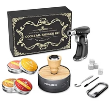 Cocktail Smoker Kit with Torch – All-in-One Whiskey Smoker Gift for Men, 4 